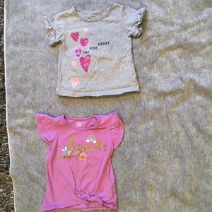 2 Carter’s shirts; size 24 Mos